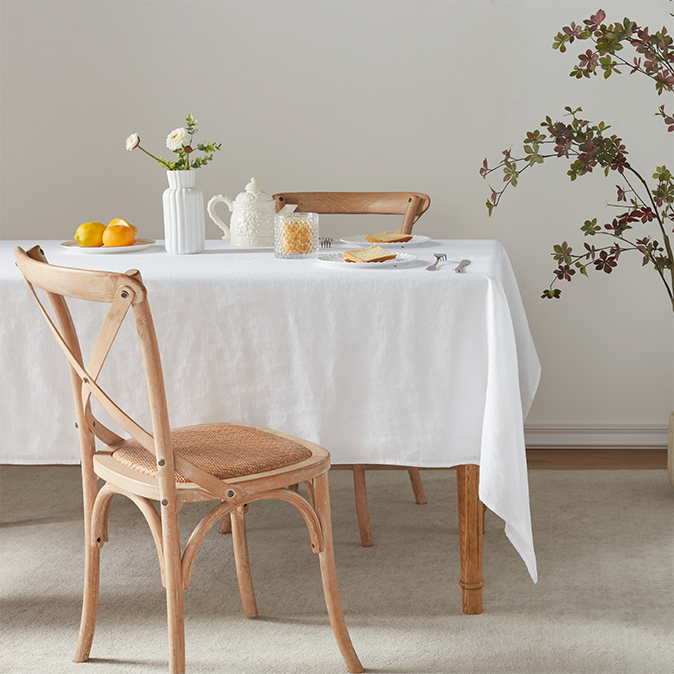 Linen Tablecloth White